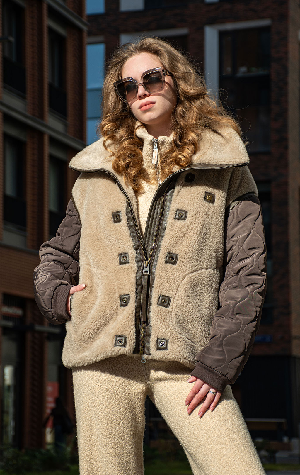 Женская куртка AERONAUTICA MILITARE FW 25/26/CN cammello/cioccolato (AB 3004) 