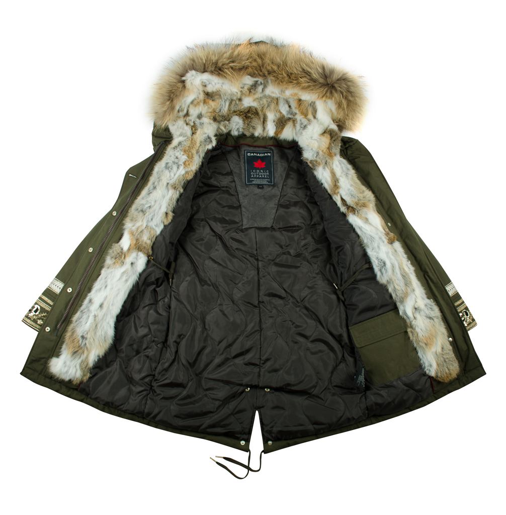 Женская куртка-парка CANADIAN NEW EMBROIDERY ESKIMO army (WEMBRO) 