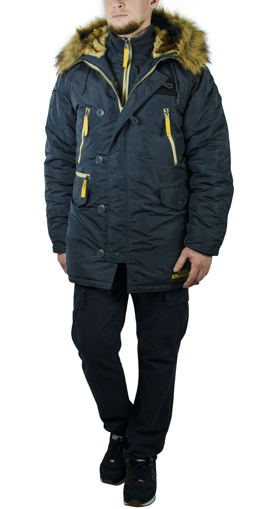 Аляска ALPHA INDUSTRIES INCLEMENT N-3B steel blue 