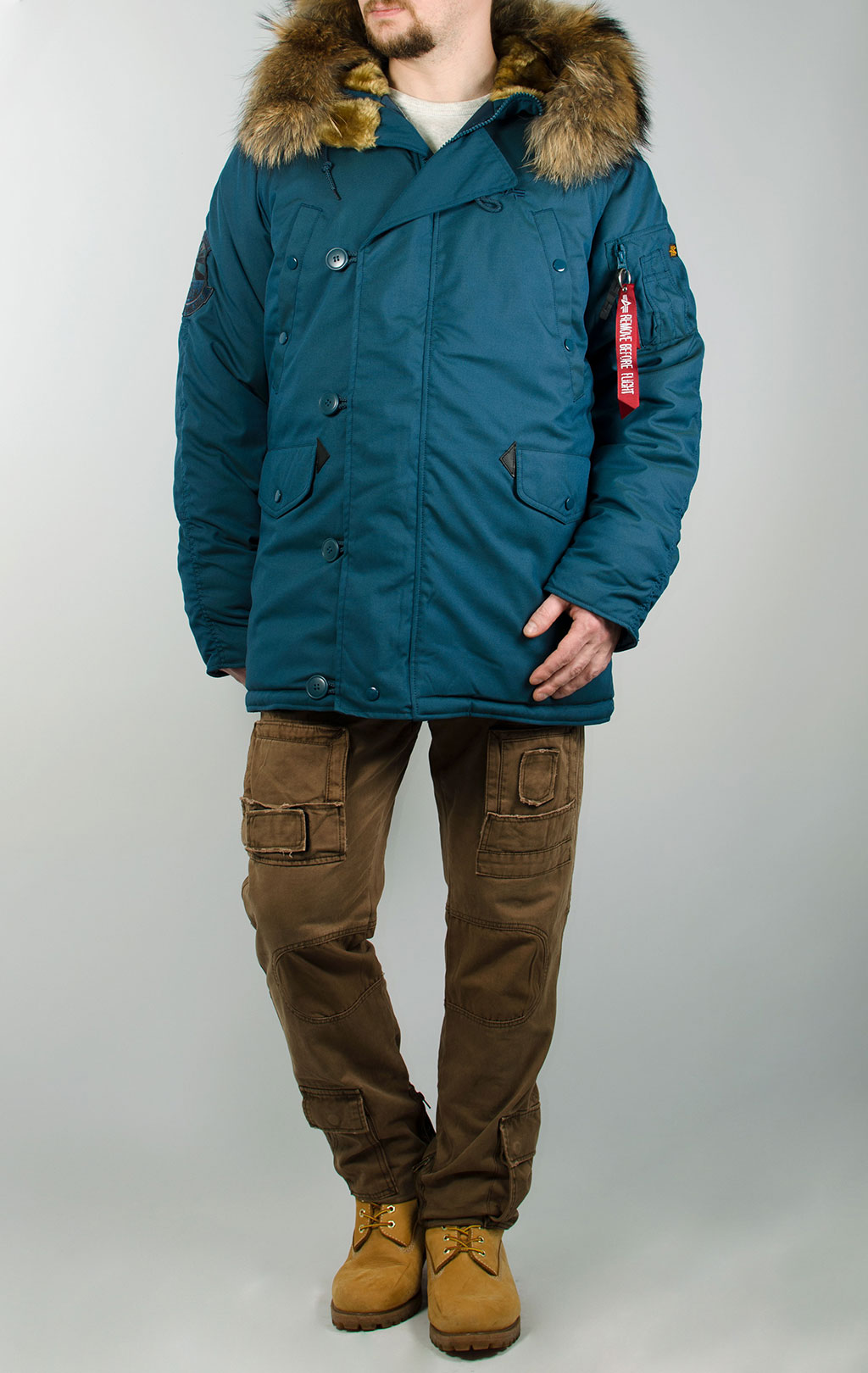 Аляска ALPHA INDUSTRIES EXPLORER натур. мех blue bold 