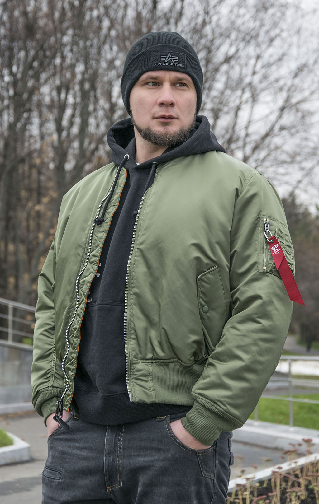 Бомбер ALPHA INDUSTRIES ORIGINAL FIT MA-1 FW 22/23 m sage 