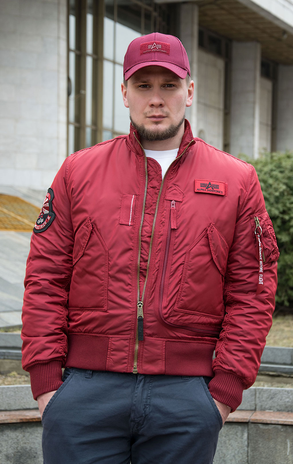 Куртка ALPHA INDUSTRIES ENGINE red commander 