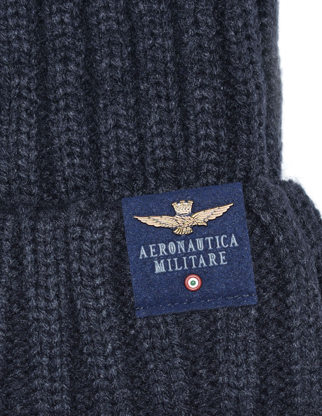 Шапка вязаная AERONAUTICA MILITARE FW 19/20 blue navy (CU 006) 