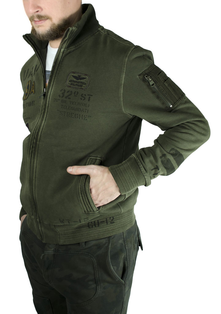 Толстовка AERONAUTICA MILITARE verde (FE 1151) 