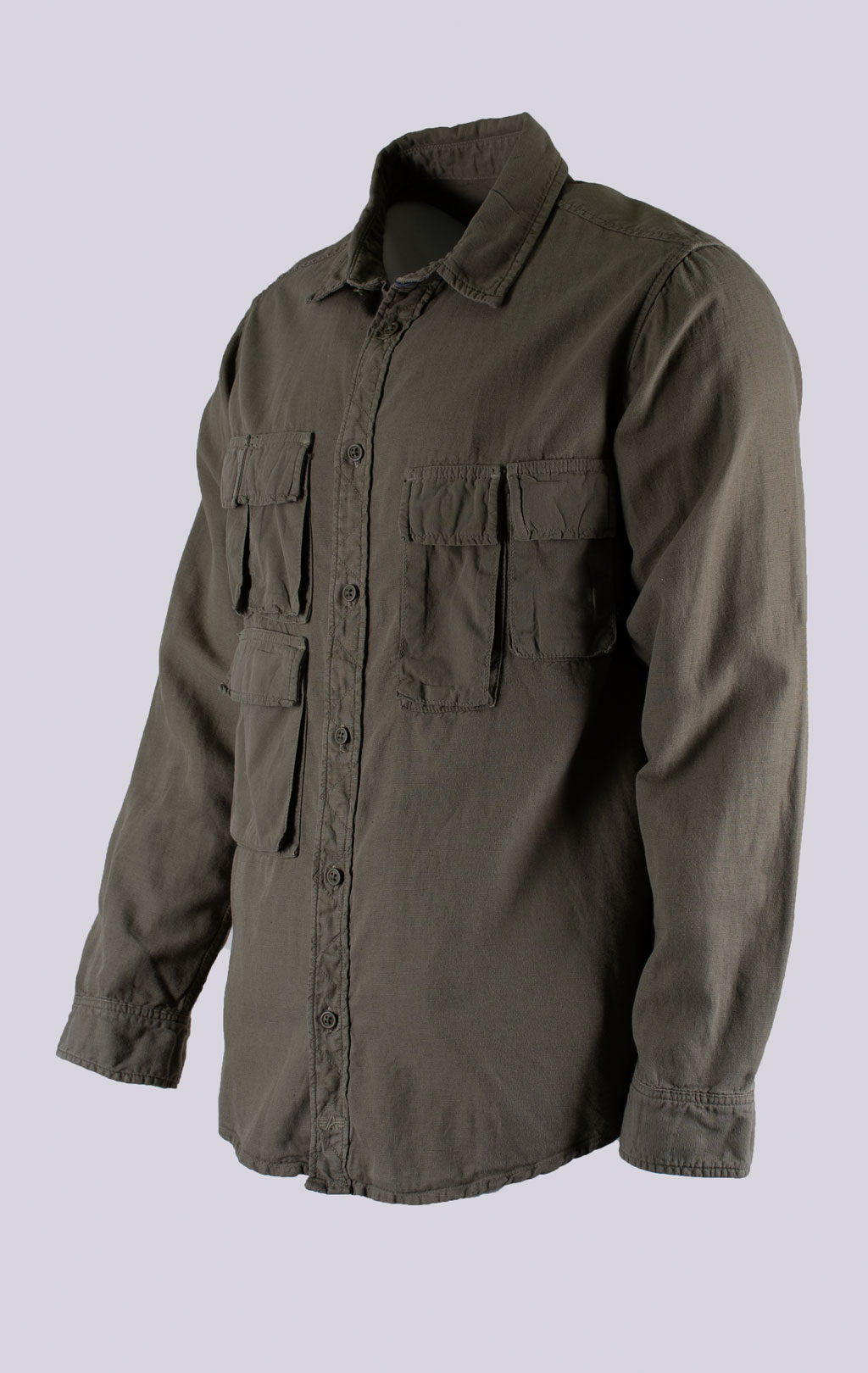 Рубашка ALPHA INDUSTRIES LONG SLEEVE MULTI POCKET SHIRT SS 24 m OG-107 green 