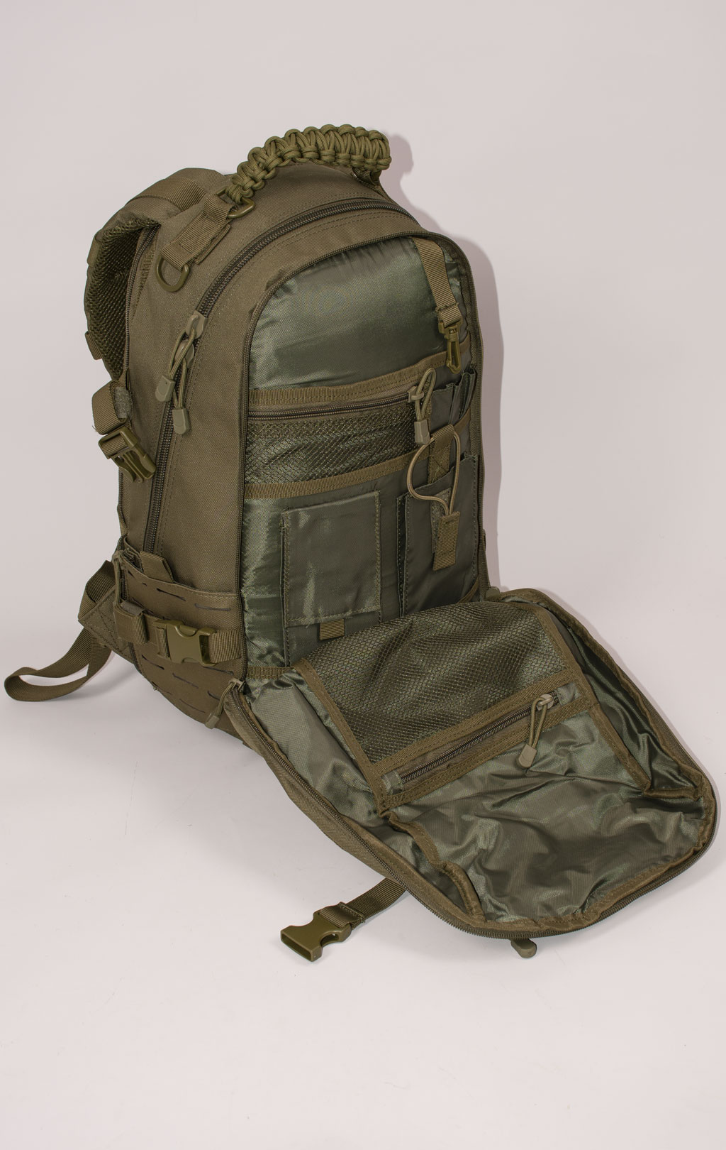 Рюкзак тактический 30L front laser cut, paracord olive BS-544 Китай