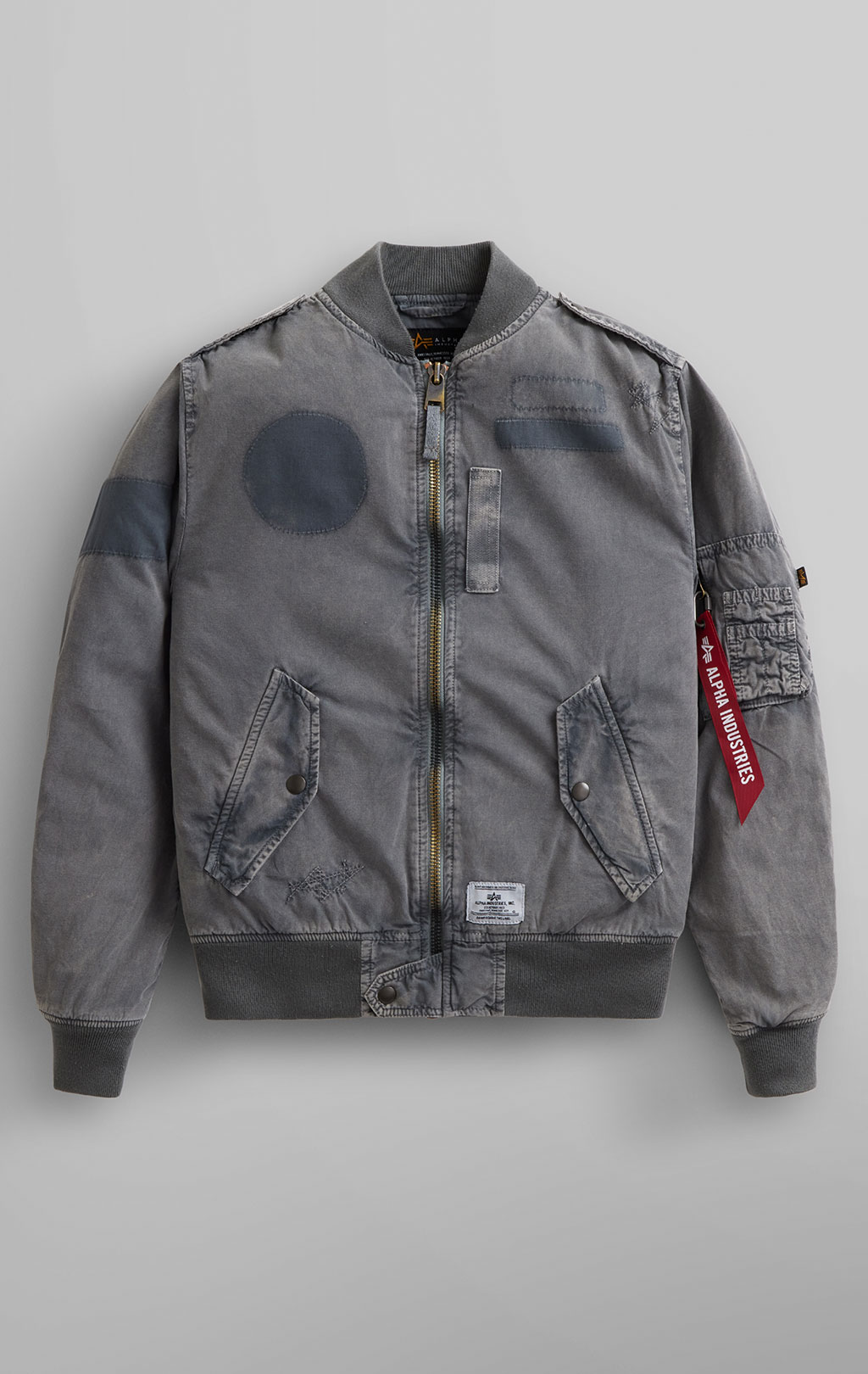 Женская ветровка ALPHA INDUSTRIES RIP AND REPAIR FLIGHT JACKET L-2B SS 24 m aircraft gray 