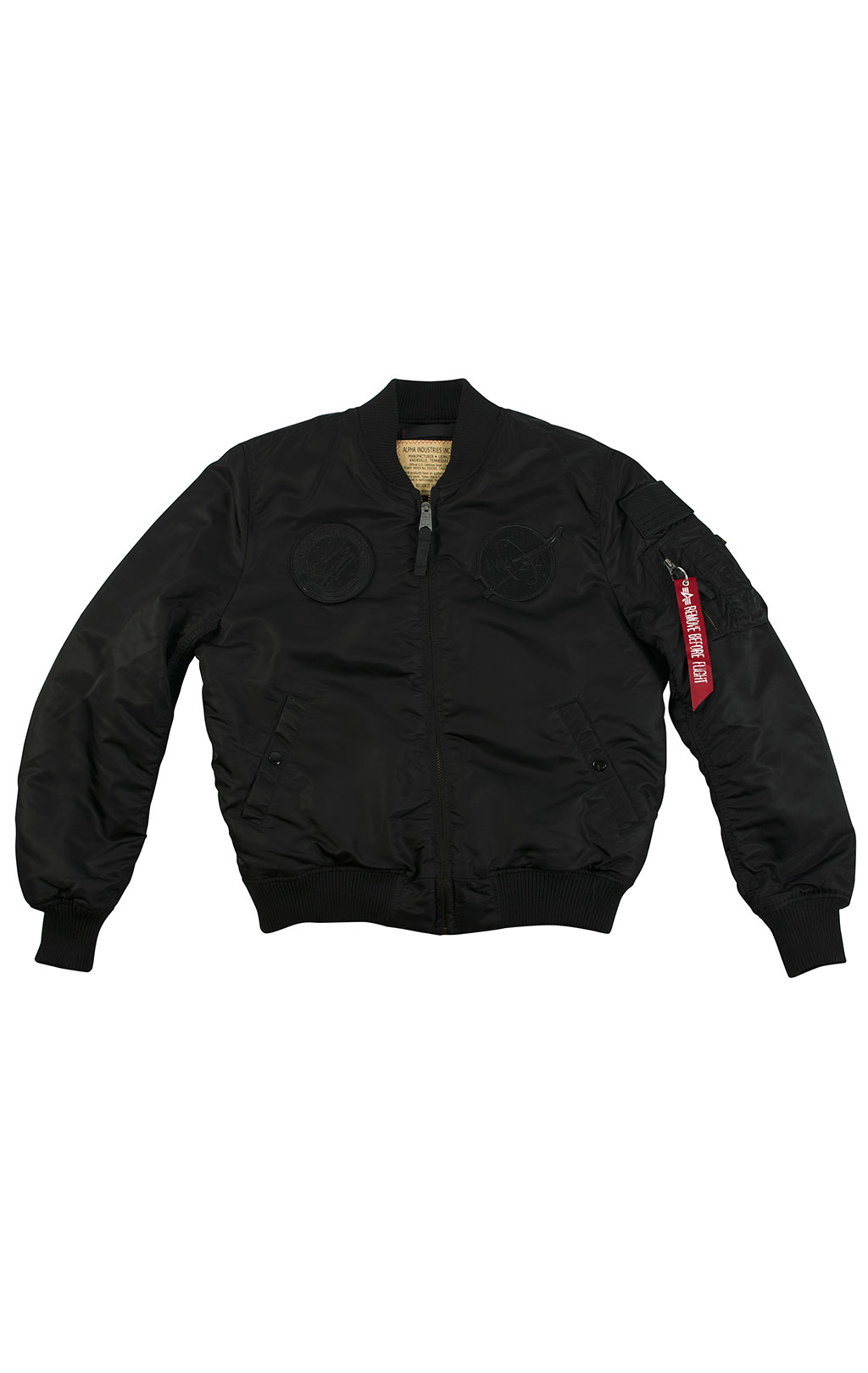 Бомбер ALPHA INDUSTRIES VF NASA MA-1 all black 