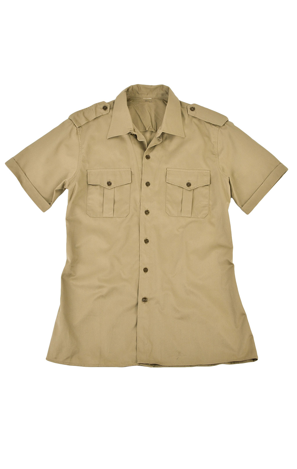 Рубашка армейская хлопок короткий рукав khaki Италия
