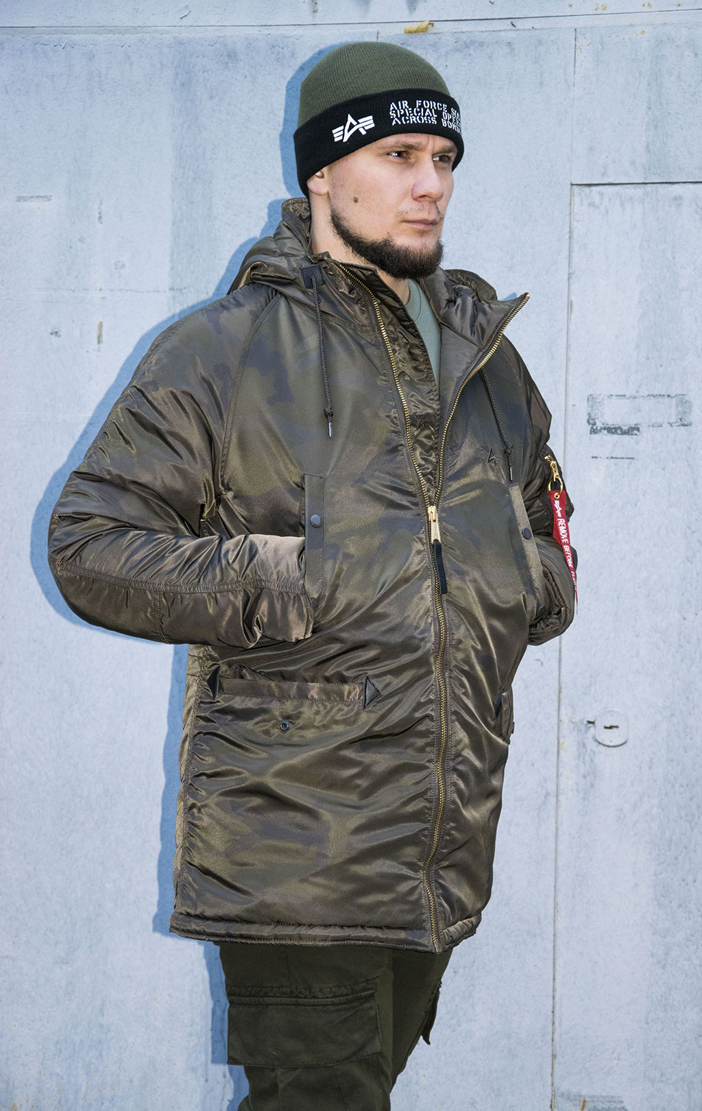 Аляска ALPHA INDUSTRIES PM N-3B dark olive camo 