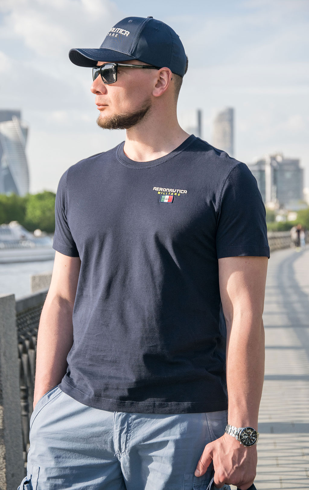 Футболка AERONAUTICA MILITARE SS 23/TR blue navy (TS 2068) 