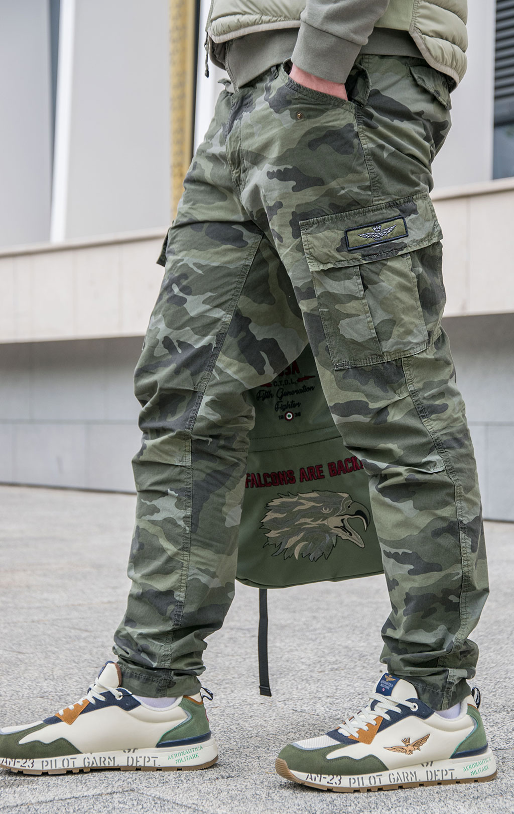 Брюки-карго AERONAUTICA MILITARE big size SS 23/AL camouflage pilot (PA 1522) 