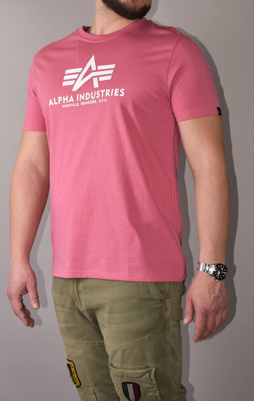 Футболка ALPHA INDUSTRIES BASIC T coral red 