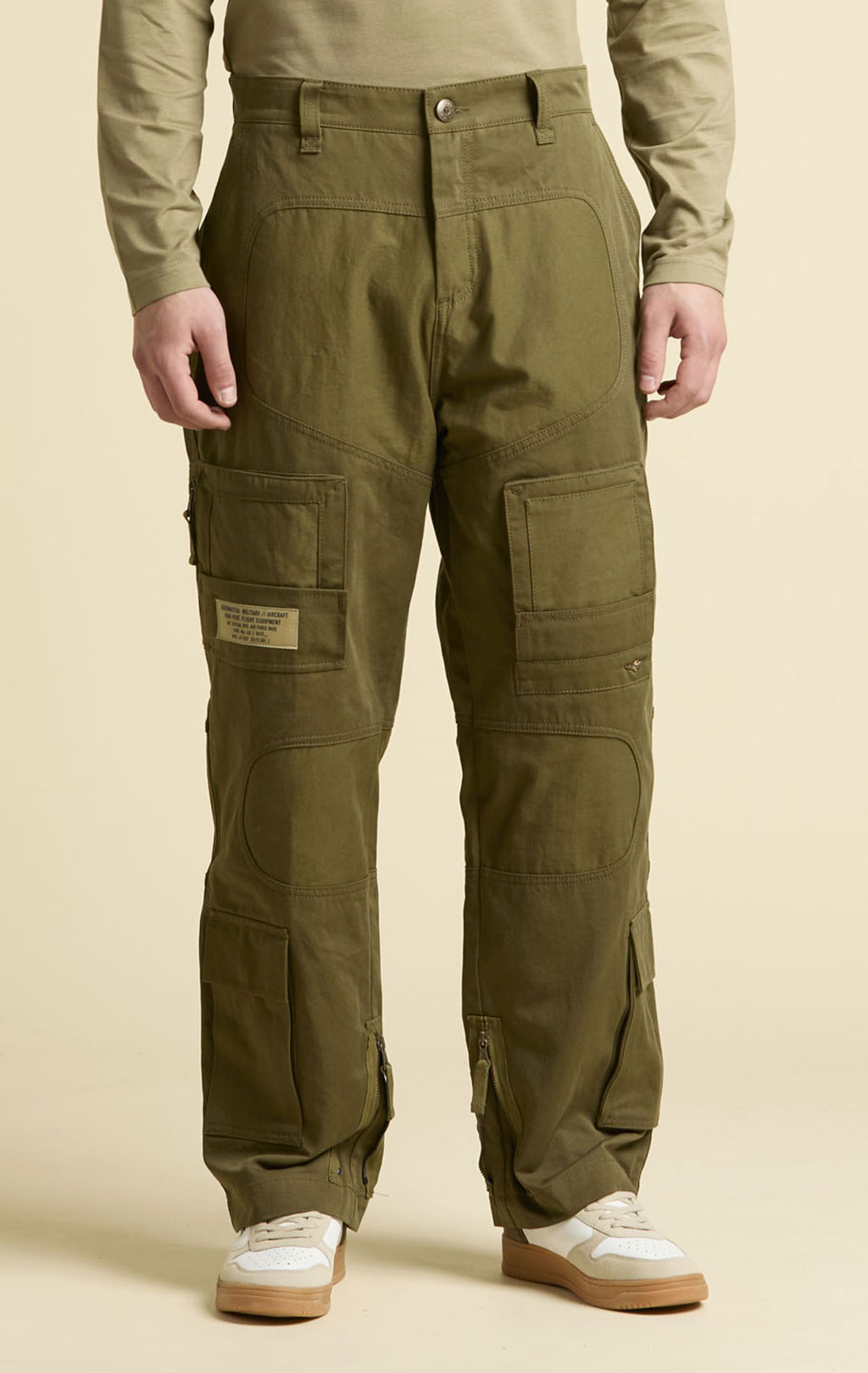 Брюки-карго AERONAUTICA MILITARE ANTI-G плотные FW 25/26/AL dark olive (PA 1696) 