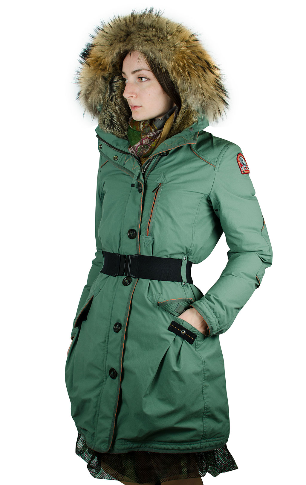 Женское пальто пуховое PARAJUMPERS BORAH green moss 