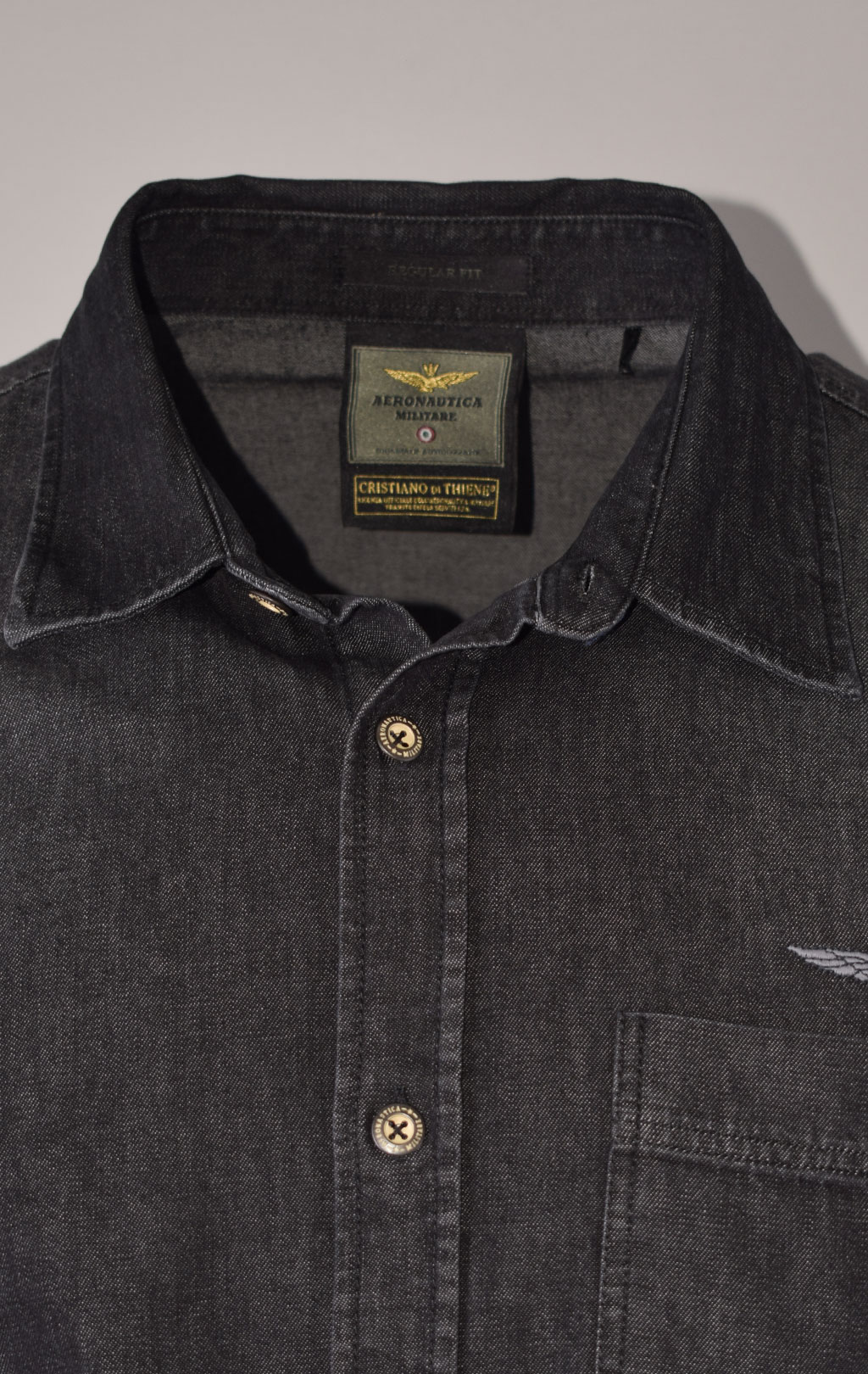 Рубашка AERONAUTICA MILITARE FW 23/24/TR grey wash (CA 1235) 