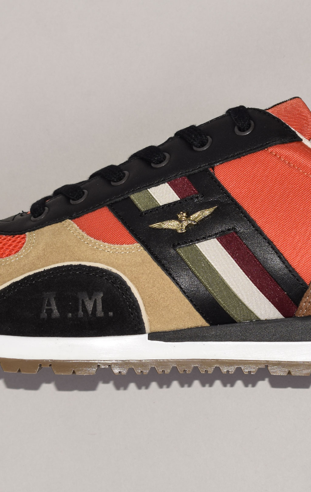 Кроссовки AERONAUTICA MILITARE SS 22 m/PT arancio/beige chiaro/marrone (SC 190) 
