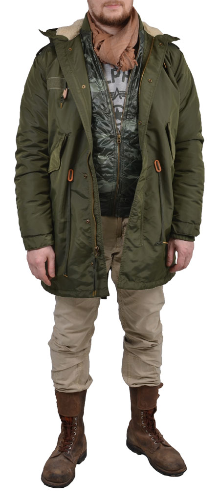 Куртка-парка ALPHA INDUSTRIES FISHTAIL TT 2in1 green dark 