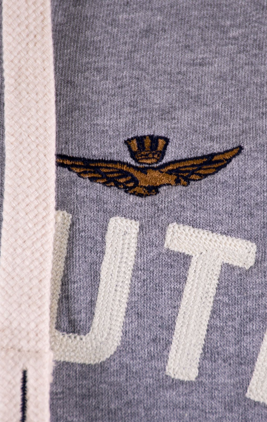 Толстовка с капюшоном AERONAUTICA MILITARE SS 26/BD grigio melange (FE 2070) 