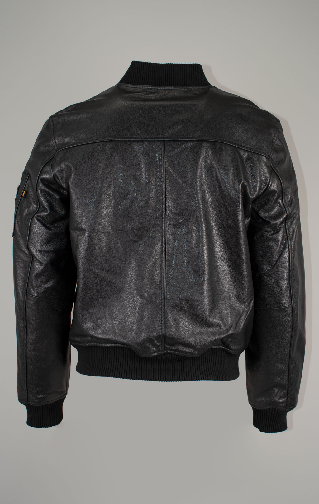 Куртка-бомбер лётная ALPHA INDUSTRIES LEATHER LF MA-1 кожа black 