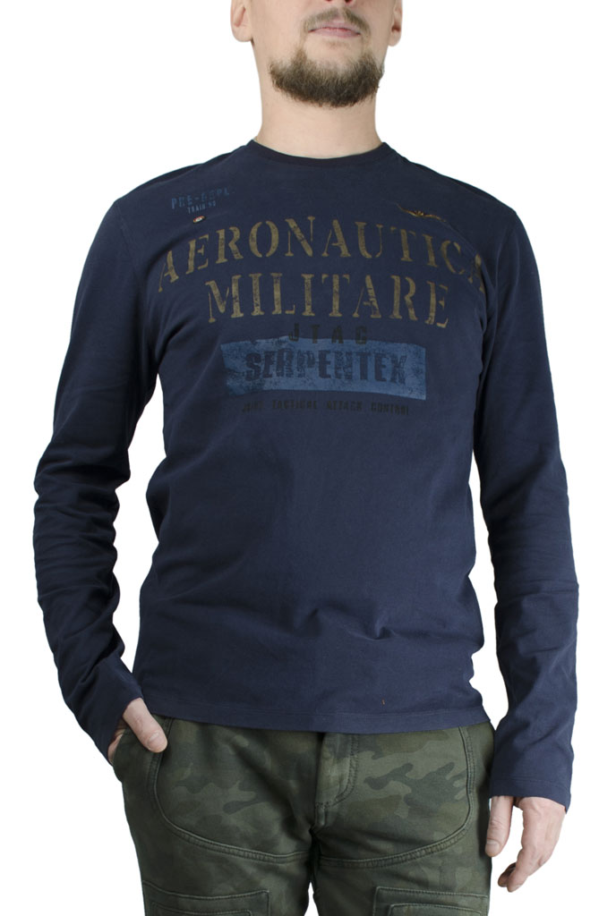 Лонгслив AERONAUTICA MILITARE blue navy (TS 1309)