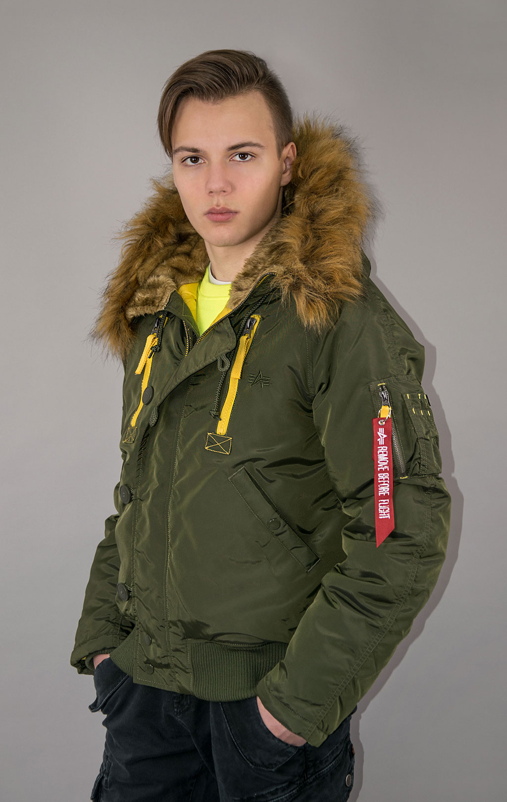 Аляска короткая ALPHA INDUSTRIES PPS N-2B dark green 