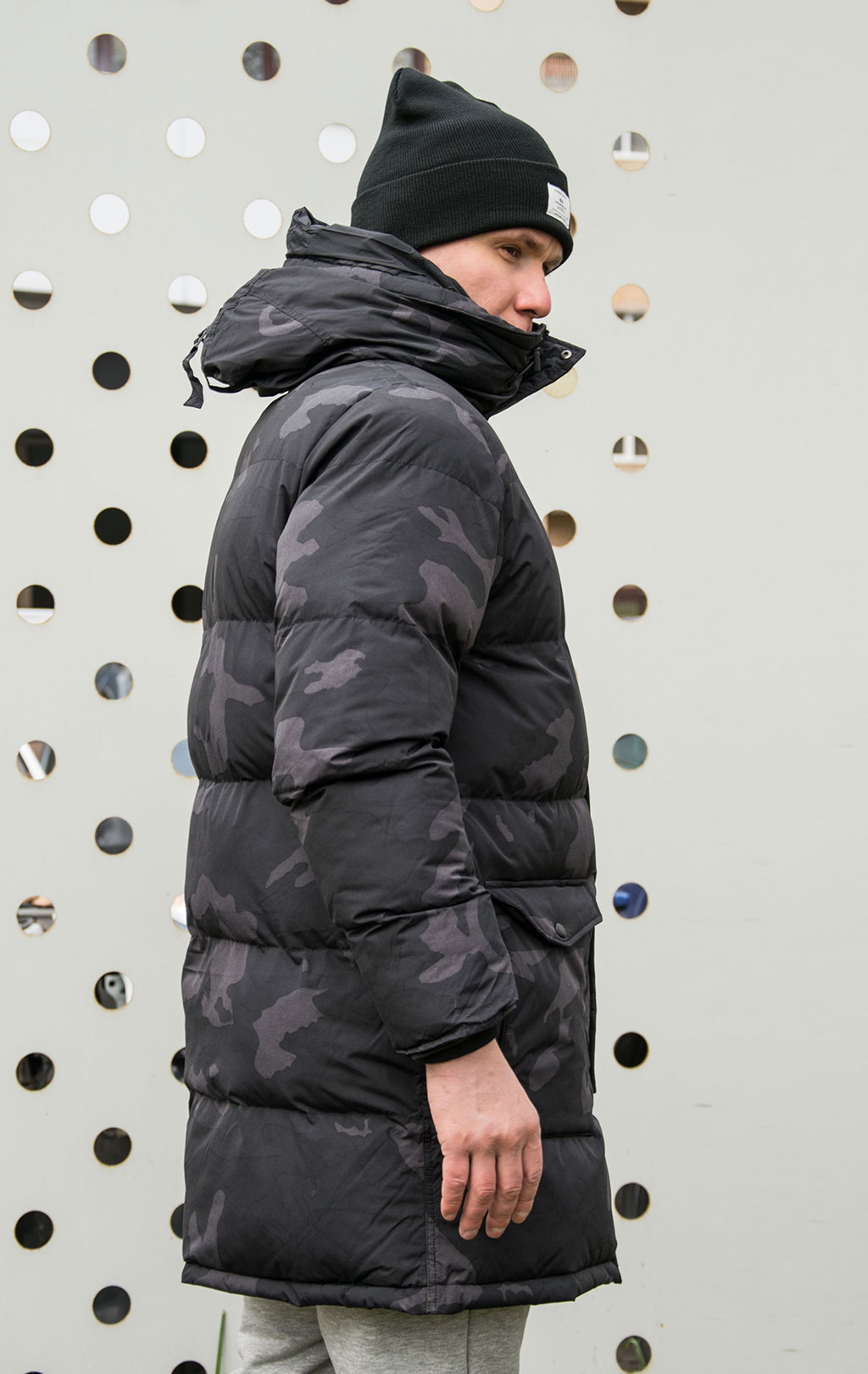 ALPHA INDUSTRIES QUILTED PARKA N 3B FW 21 22 m black woodland camo