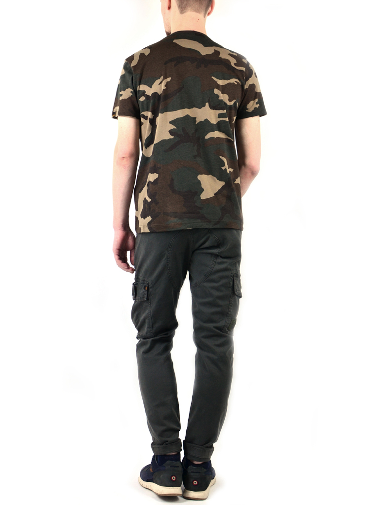 Футболка ALPHA INDUSTRIES BLURRED camo woodland 65 