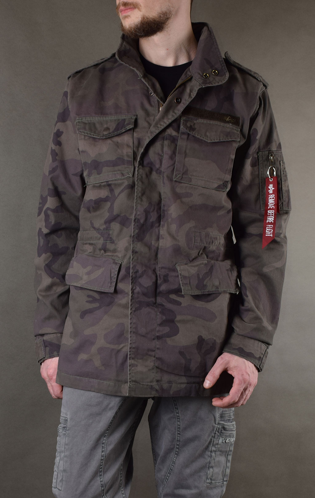 Ветровка ALPHA INDUSTRIES HUNTINGTON M-65 dark olive camo 