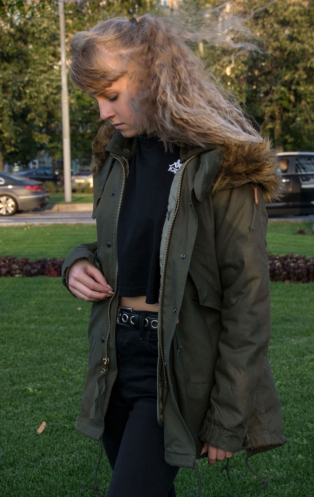 Женская куртка-парка ALPHA INDUSTRIES VINTAGE FISHTAIL olive 