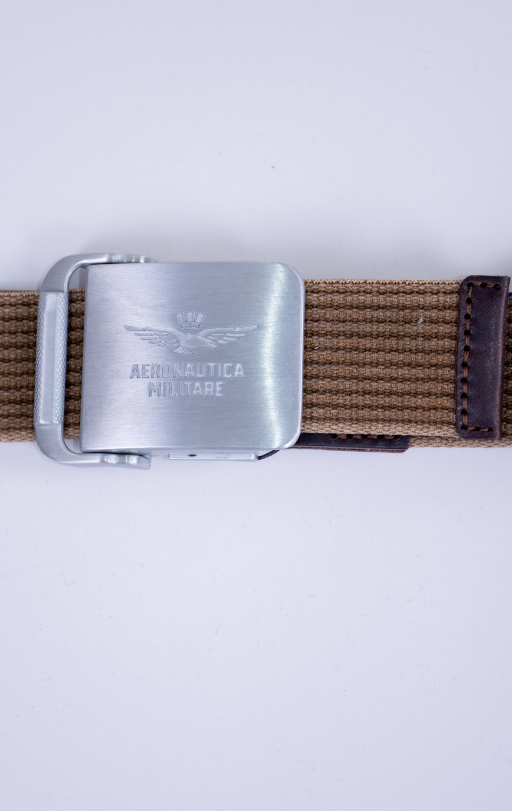 Ремень текстиль/кожа AERONAUTICA MILITARE FW 26/27/IT в коробке caffelatte (CI 0319) 