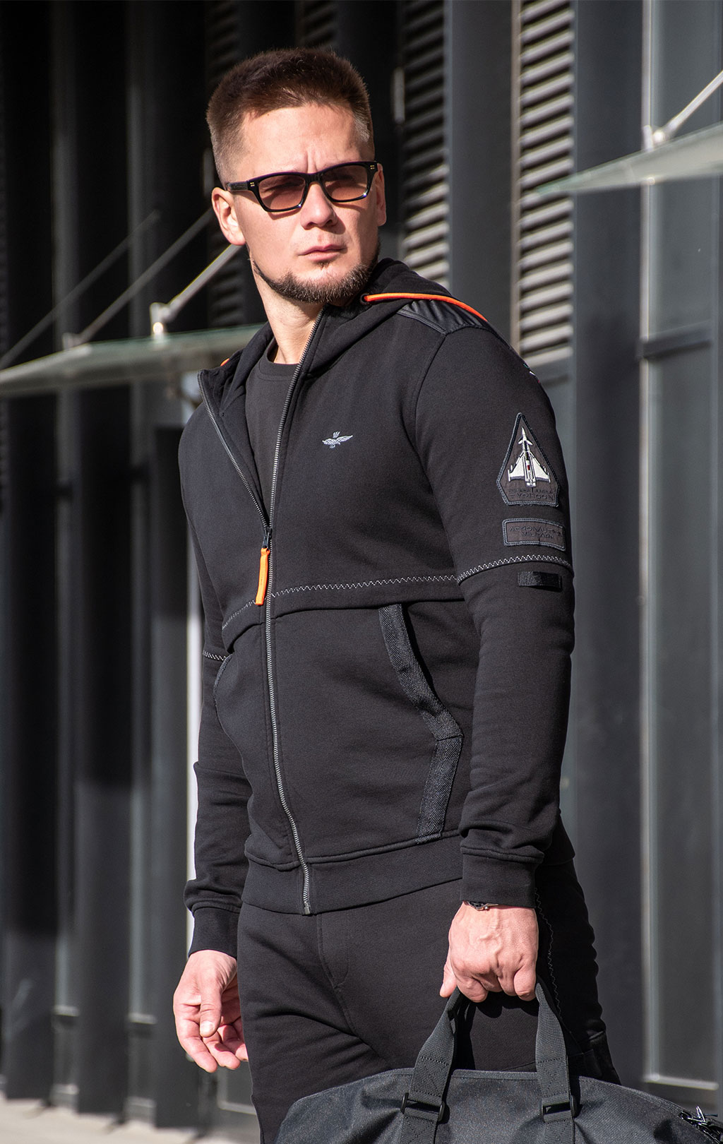 Толстовка AERONAUTICA MILITARE FW 24/25/TR jet black (FE 1940) 