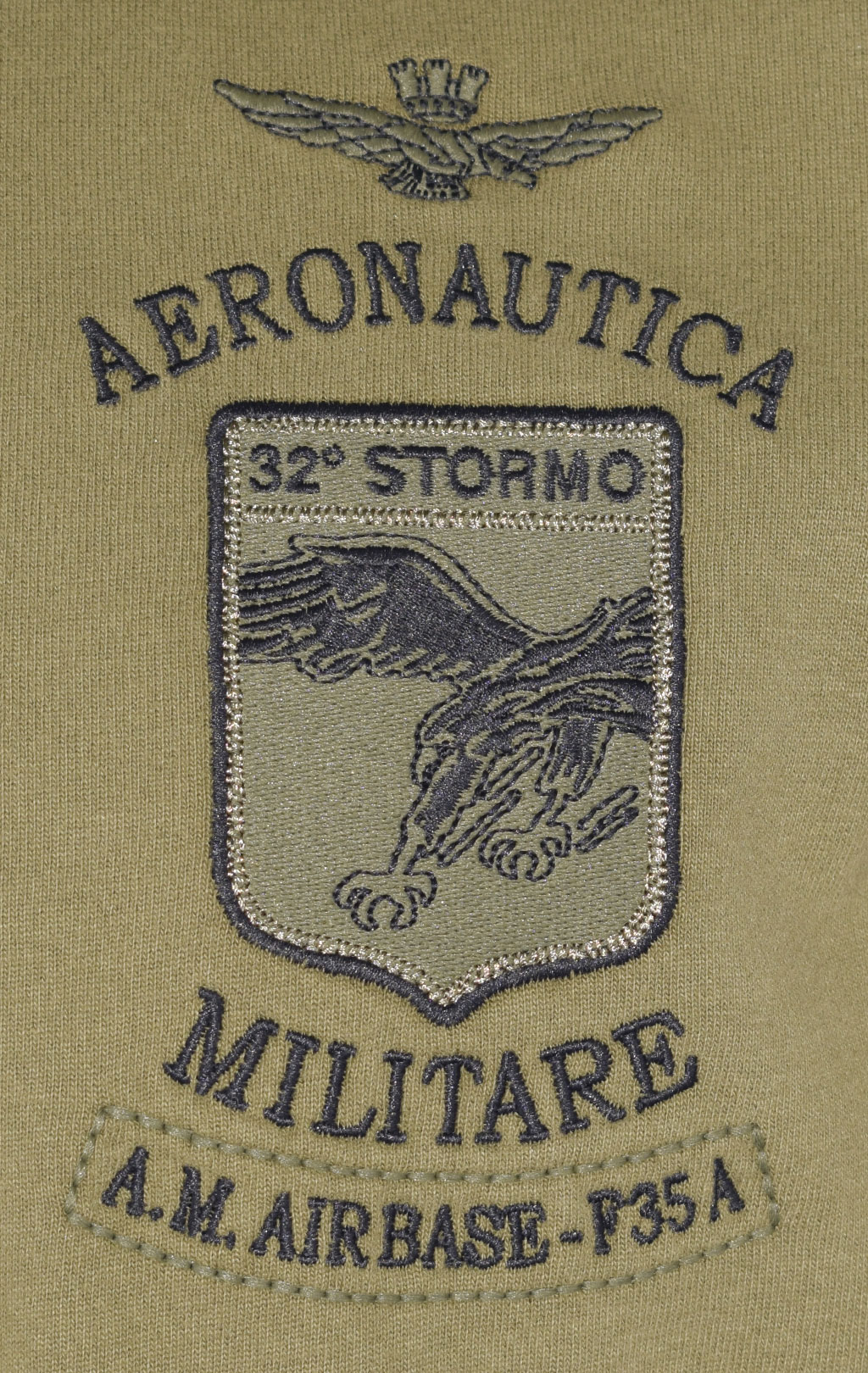Поло-лонгслив AERONAUTICA MILITARE FW 22/23/TR verde militare (PO 1650) 
