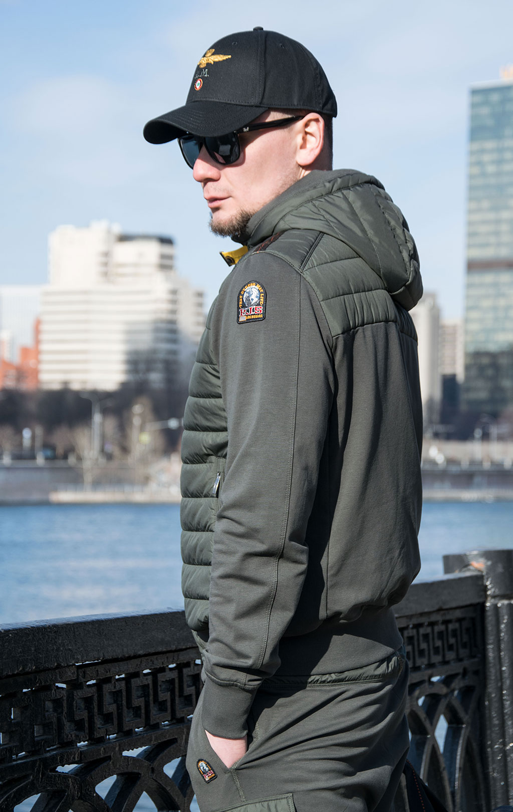 Толстовка комбинированная PARAJUMPERS IVOR SS 23 sycamore 