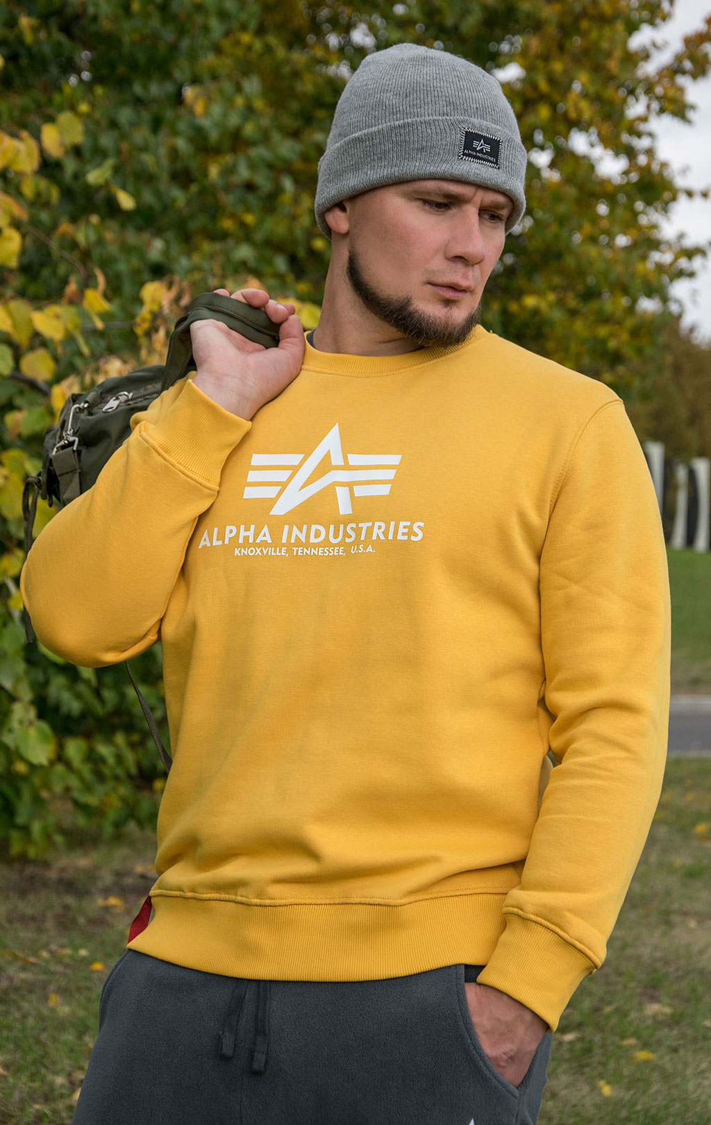 Свитшот ALPHA INDUSTRIES BASIC SWEATER solar yellow 