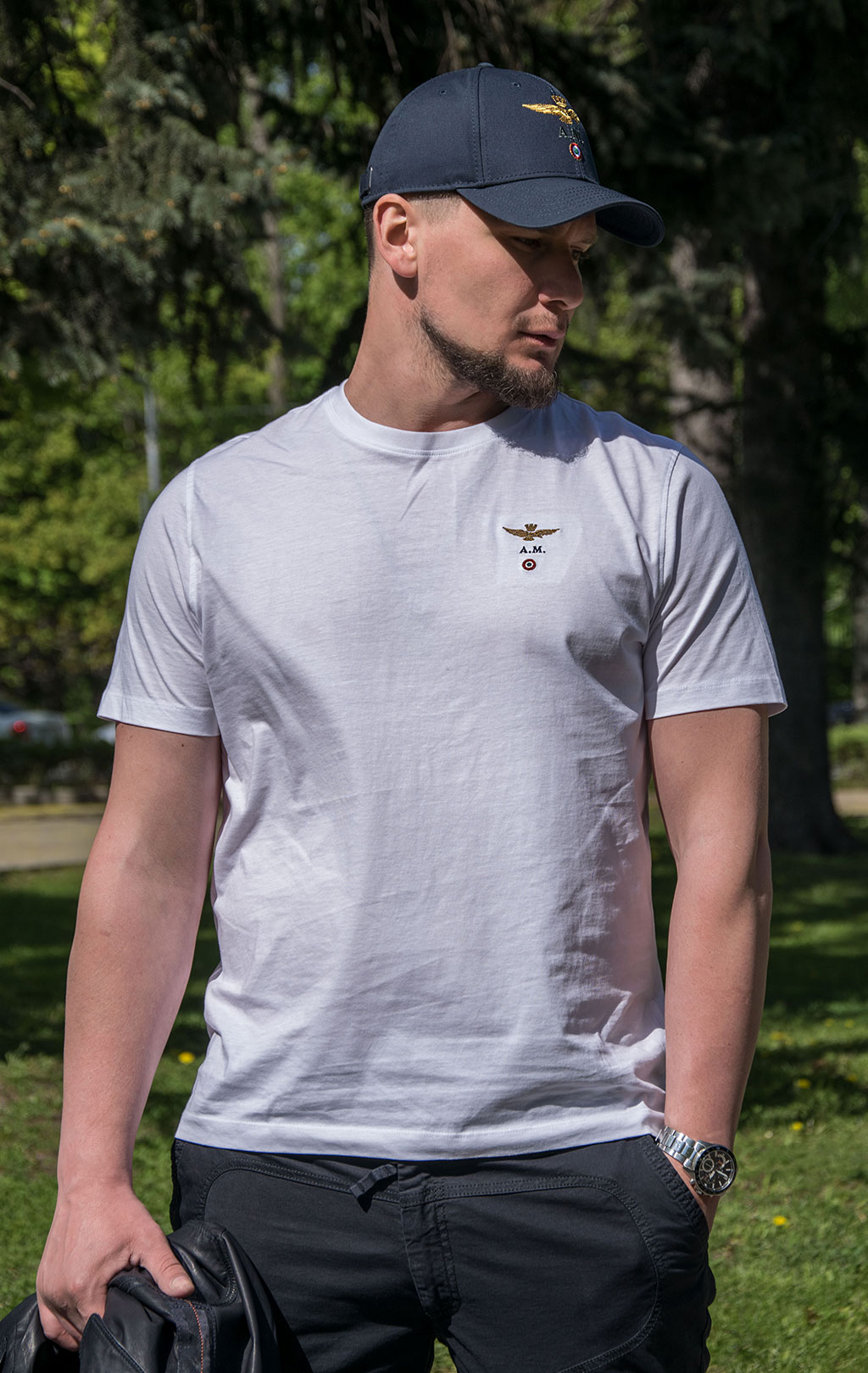 Футболка AERONAUTICA MILITARE SS 22/BD off white (TS 1580) 