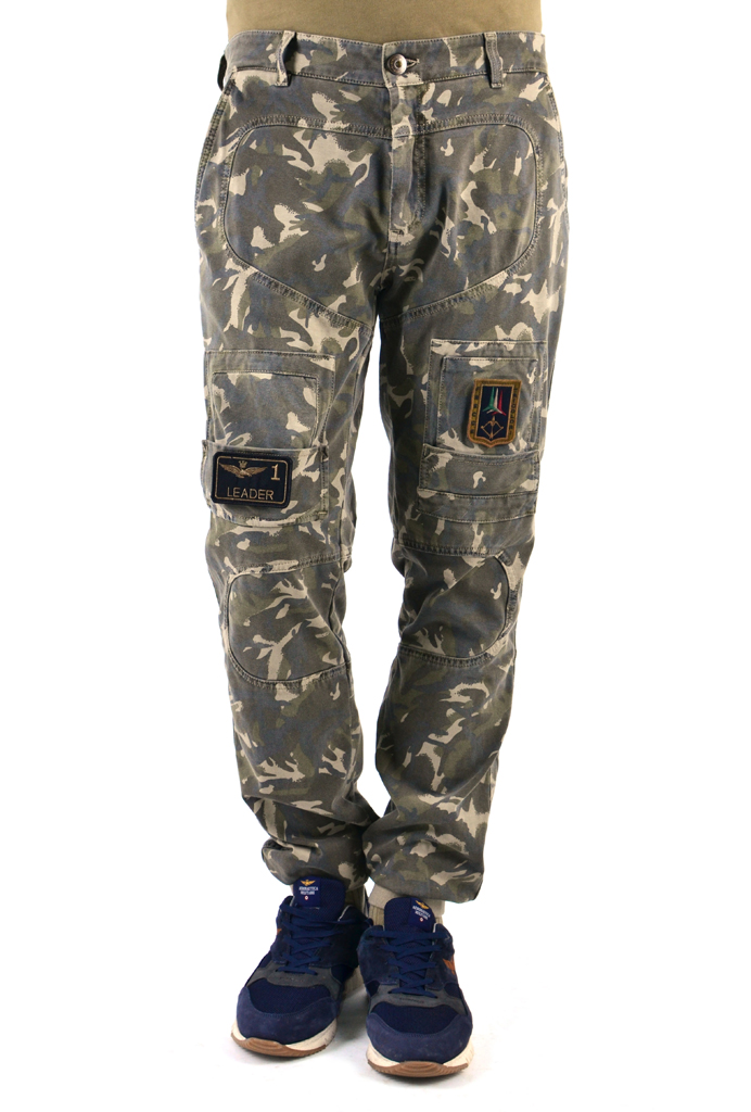 Брюки-карго AERONAUTICA MILITARE camouflage verde (PF 677) 