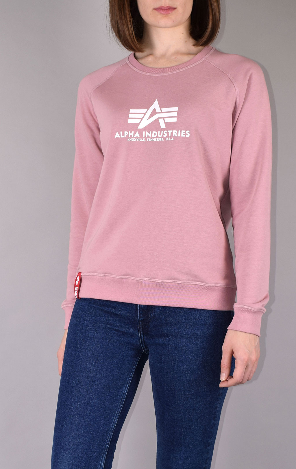 Женский свитшот ALPHA INDUSTRIES NEW BASIC SWEATER silver pink 