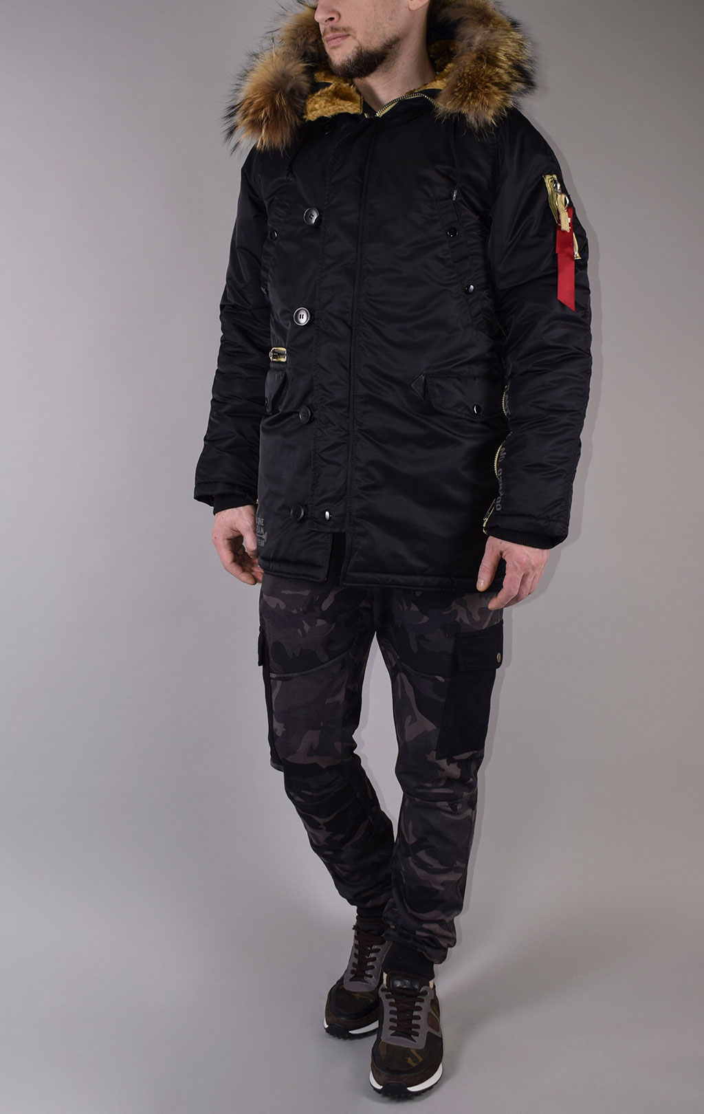 Аляска ALPHA INDUSTRIES ART VF N-3B натур. мех black 