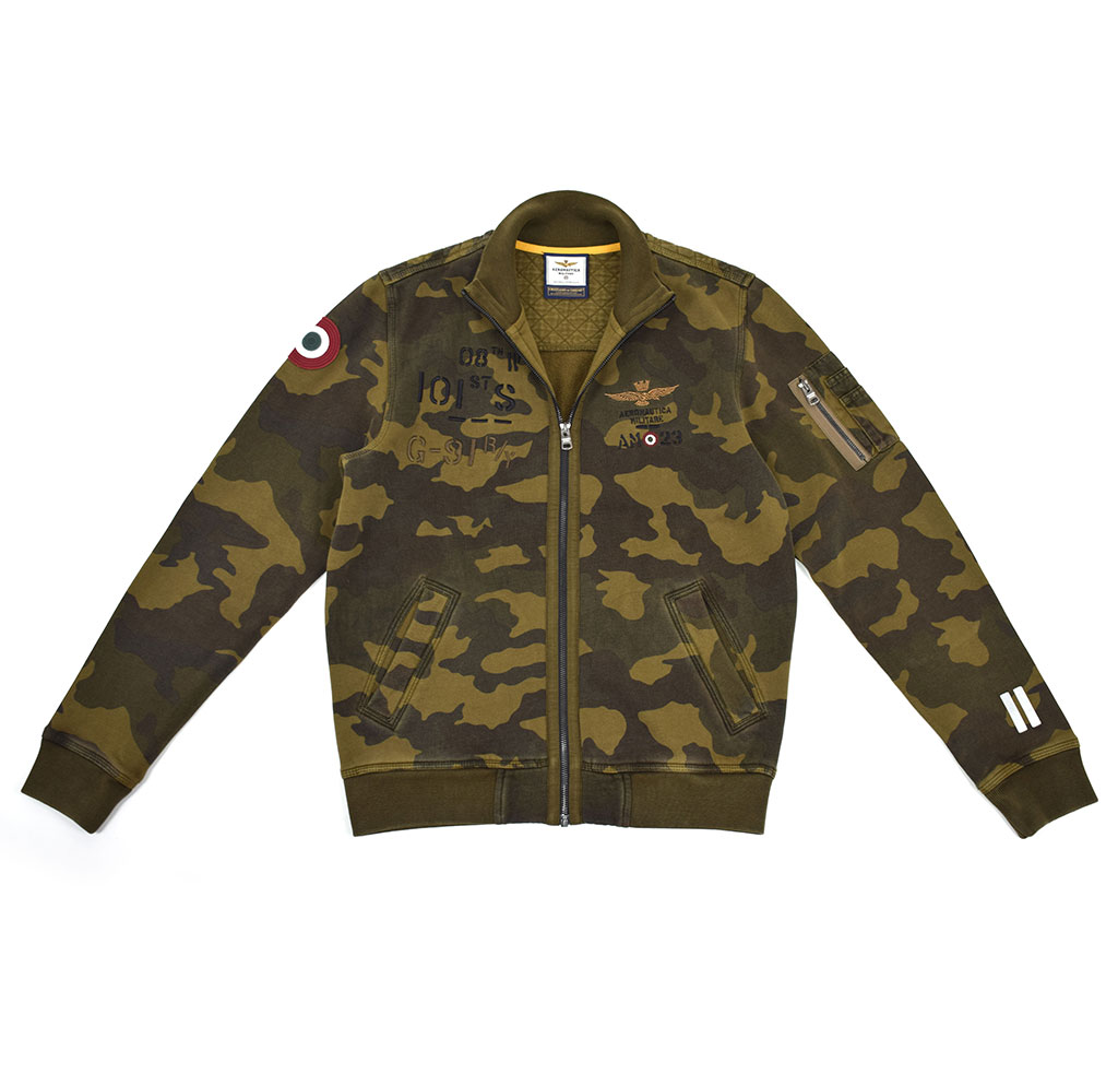 Толстовка AERONAUTICA MILITARE FW 19/20 camouflage verde (FE 1461) 