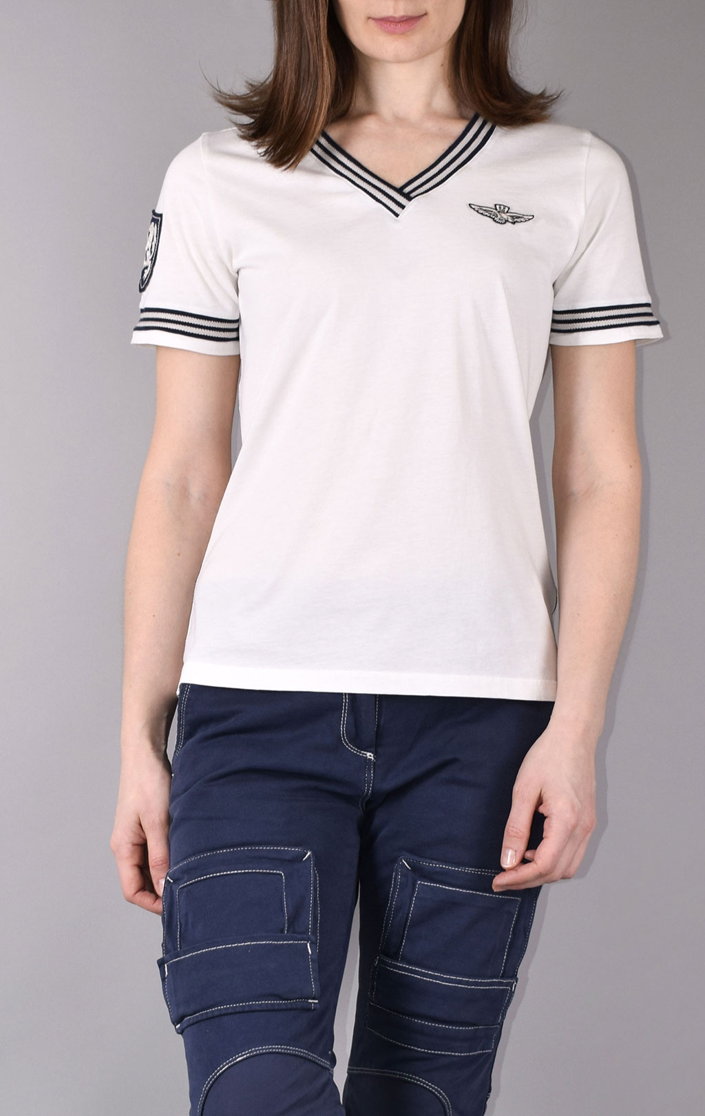 Женская футболка AERONAUTICA MILITARE SS 20/PT bianco (TS 1735) 