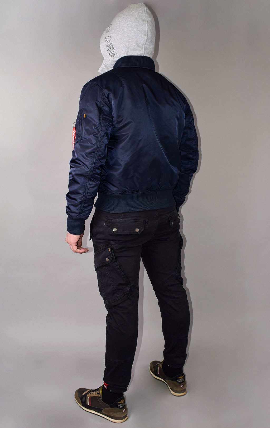 Куртка-бомбер лётная ALPHA INDUSTRIES D-Tec MA-1 rep. blue 