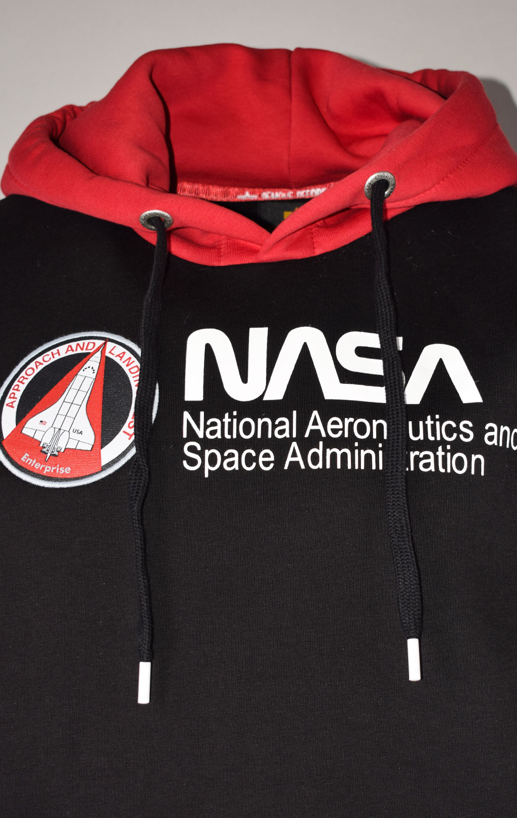 Толстовка ALPHA INDUSTRIES NASA RETRO HOODY black 