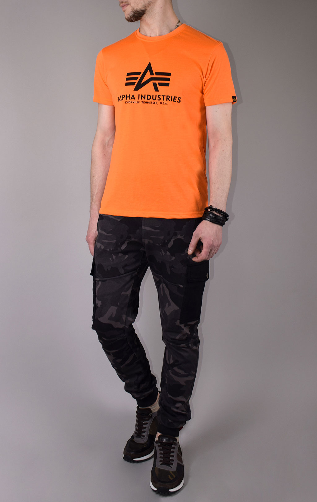 Футболка ALPHA INDUSTRIES BASIC T neon/orange 