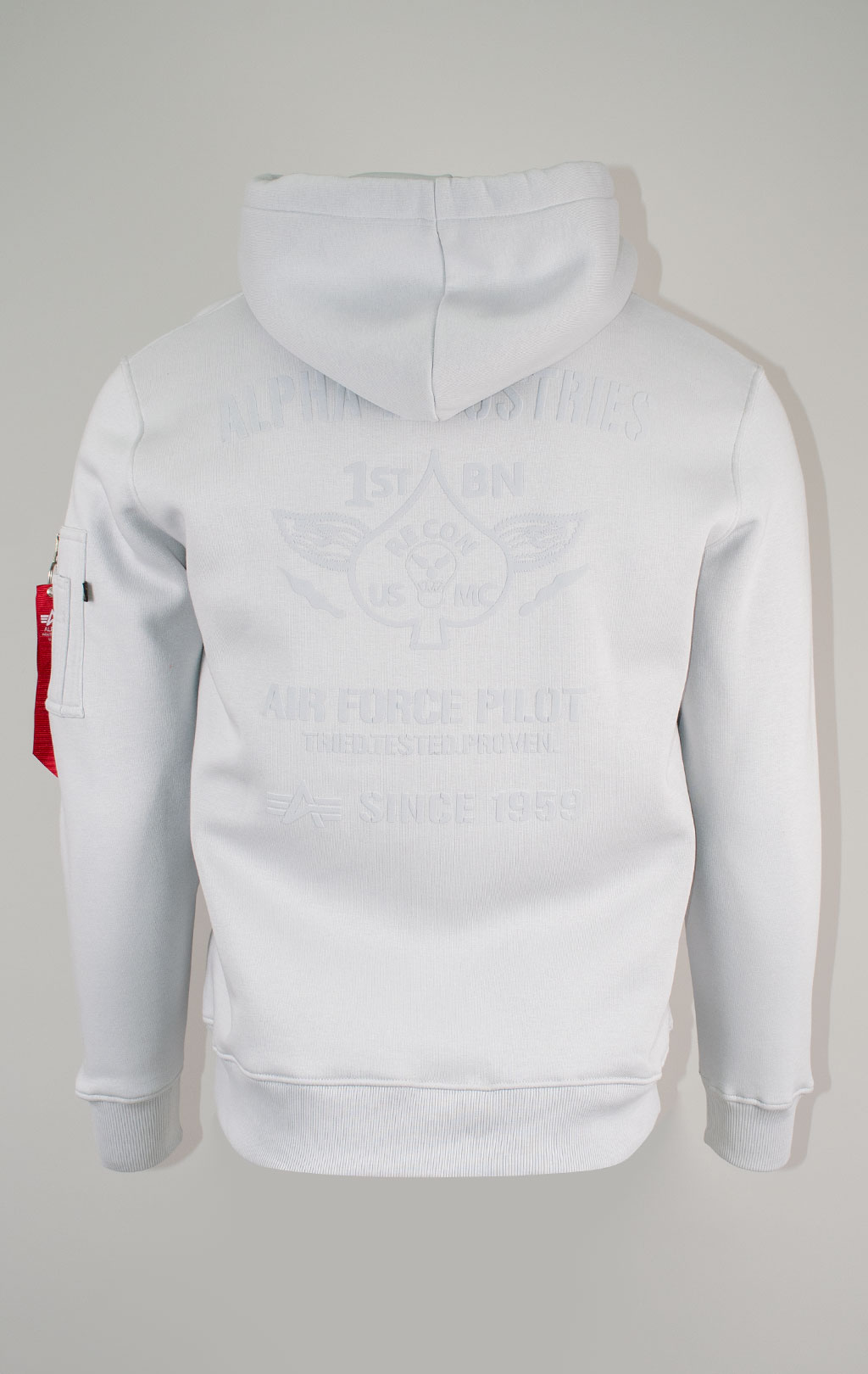 Толстовка ALPHA INDUSTRIES AIR FORCE HOODY pastel grey 