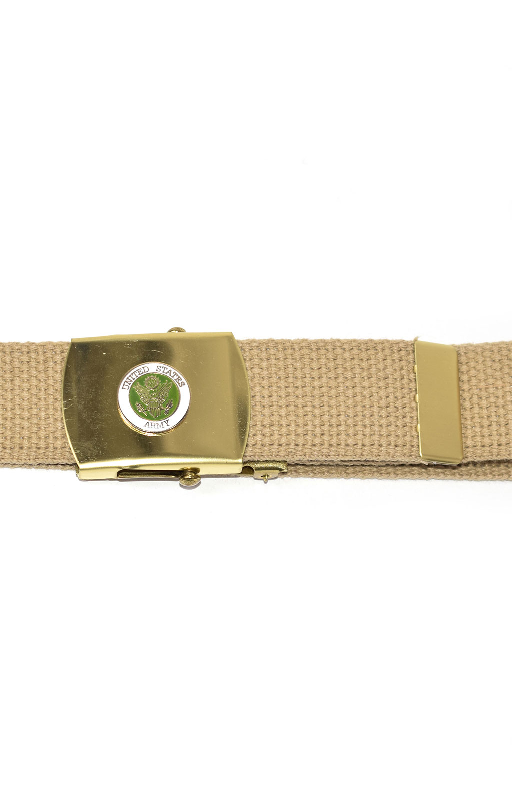 Ремень брючный US ARMY gold buckle khaki (14767-MB) 