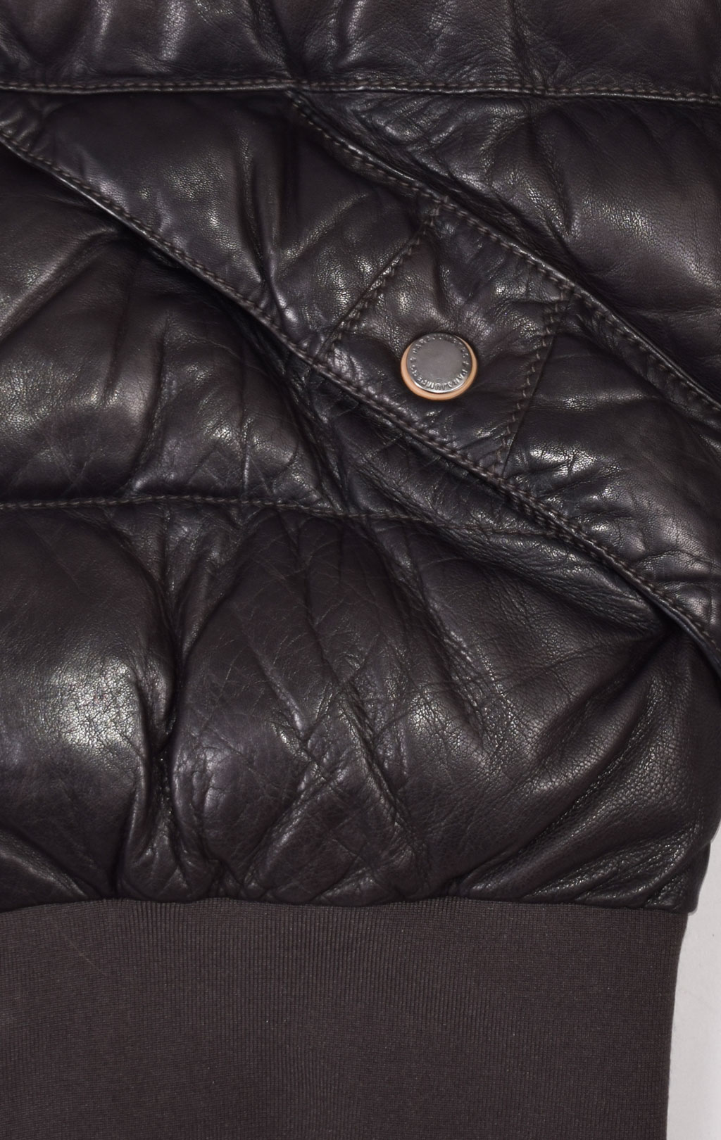 Бомбер PARAJUMPERS ALF LEATHER кожа FW 21/22 dark brown 