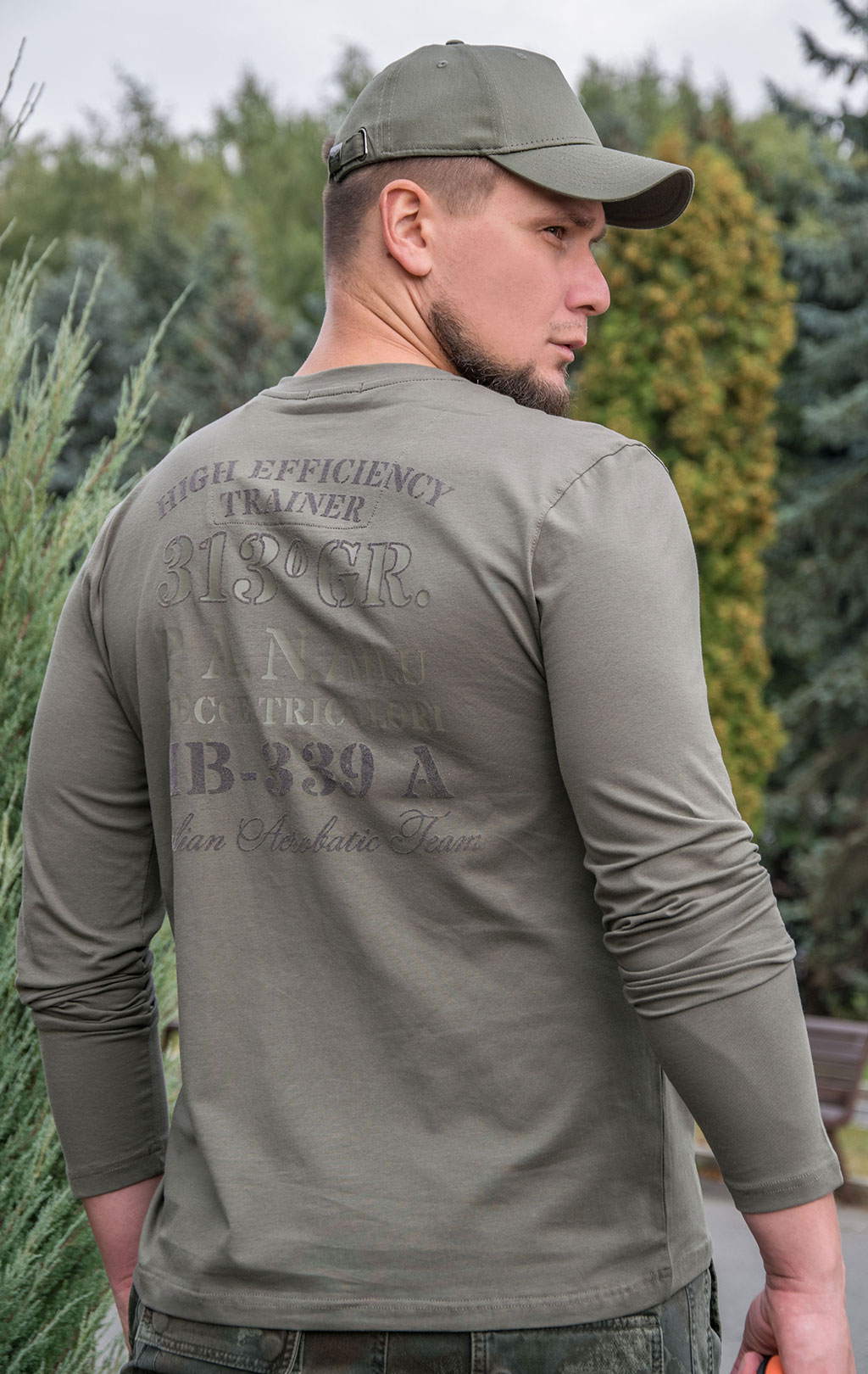 Лонгслив AERONAUTICA MILITARE FW 22/23/BD verde militare (TS 2003) 