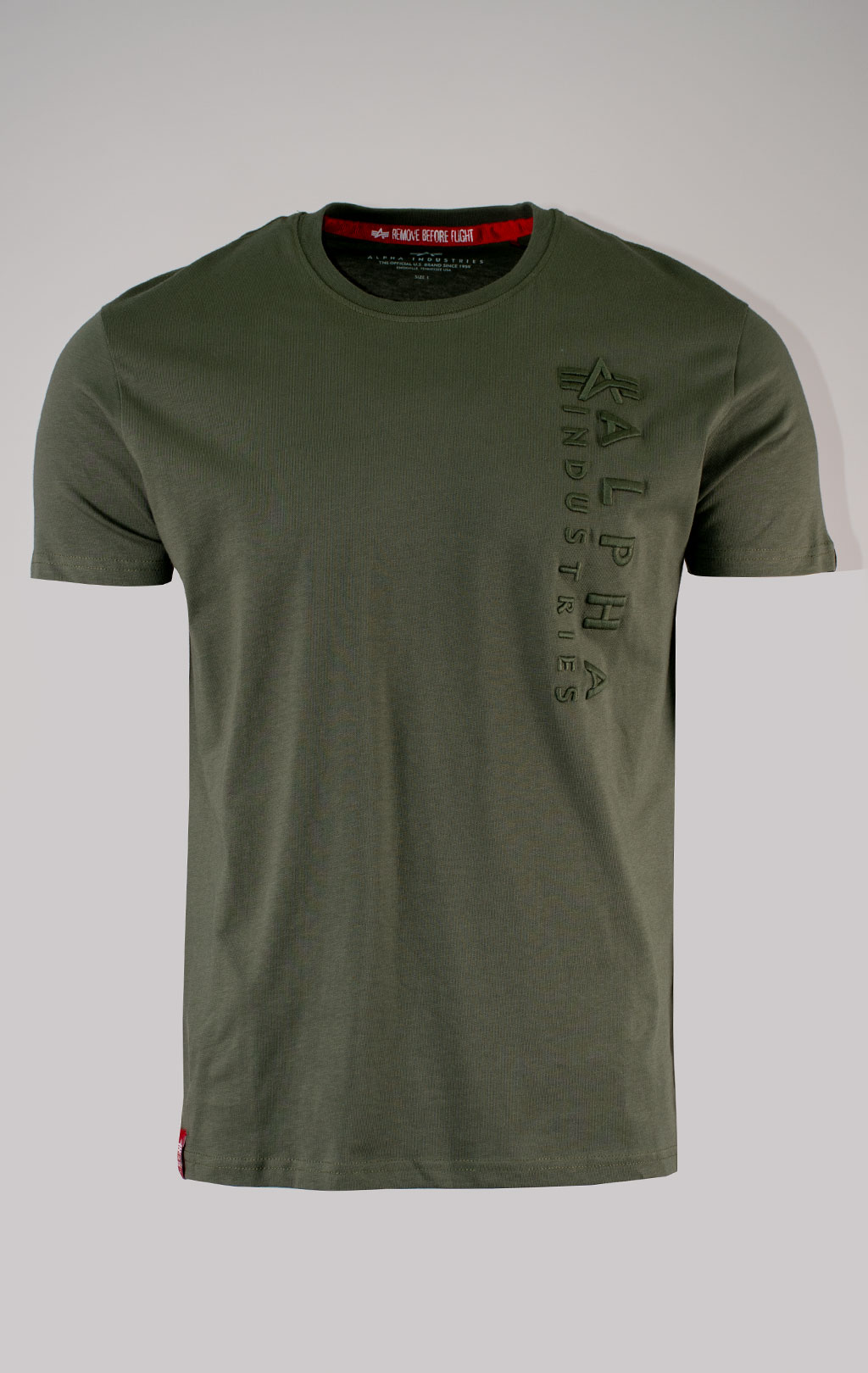 Футболка ALPHA INDUSTRIES EMB T dark olive 