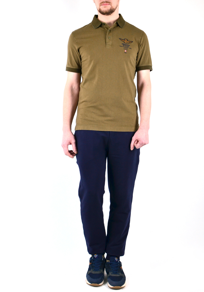 Футболка-поло AERONAUTICA MILITARE dark olive (PO 1202) 